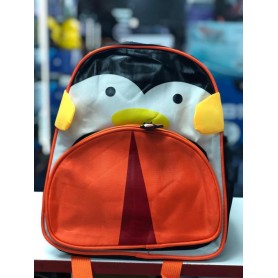 Mochila Escolar Chica Infantil Animales pingüino Naranja