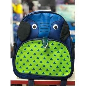 Mochila Escolar Chica Infantil Animales Elefante Azul