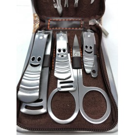 Set De Manicura Corta UâÃas Tijera Pinza De Depilar Saca Cutila Lima En Estuche Zh-551