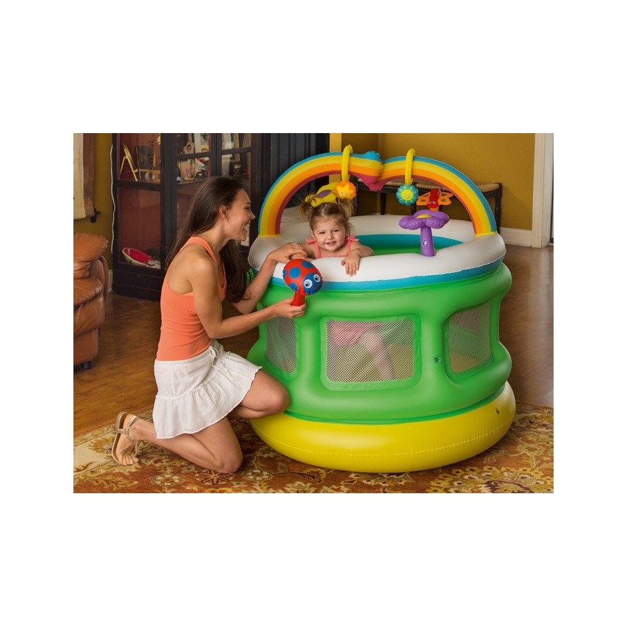 Inflable Pelotero Flor Colores Bebes 1.09Mx1.04M Bestway