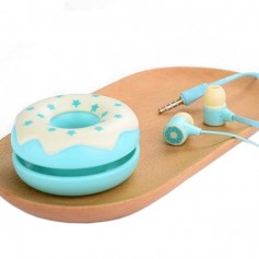 Auricular Manos Libres In Ear Con Estuche Donuts Dona Celeste Lovely Me L-10