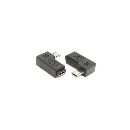 ADAPTADOR MICROUSB M A MICROUSB H 2.0 TIPO L 90 GRADOS