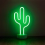 CARTEL LED CACTUS LUMINOSO LED NEON DECORATIVA A PILA O USB VERDE VELADOR