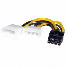 Adaptador 8 Pines A 2 Molex 4 Pines Para Motherboars