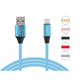 Cable Usb Iphone Nisuta 1M De 2.1A Con Malla De Tela Nscateip