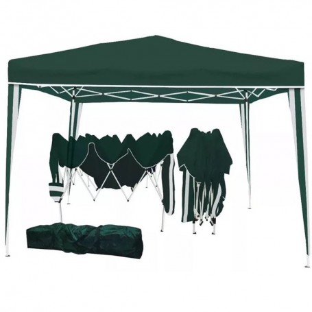 GAZEBO 3X3 METROS PLEGABLE AUTOARMABLE REFORZADO EXTERIOR JARDIN PLAYA BLANCO ST-GA2