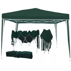 Gazebo 3X3 Metros Plegable Autoarmable Reforzado Exterior Jardin Playa Blanco St-Ga2