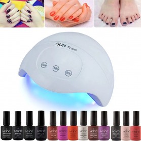 Cabina Uv Led Uñas Sun 5 Mini 15 Leds 30W Gelificadas Esculpidas Vir-1280 Timer