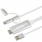 CABLE MHL HDTV WEST 3 EN 1 WHITE LIGHTING TYPE C MICRO USB IPHONE MOTOROLA SAMSUNG