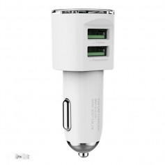 CARGADOR AUTO 12V 2USB 3.6A CABLE + CABLE MICRO USB MALLADO SEISA SM-SC309