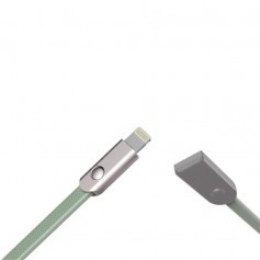 CABLE LIGHTING GREY TIPO CINTA MALLADO CON FUNDA WEST CALIDAD IPHONE