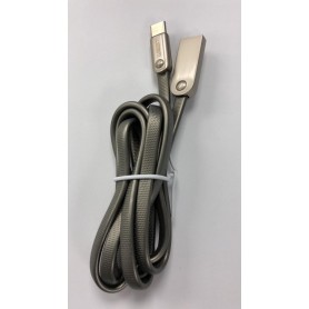 Cable Type C Grey Tipo Cinta Mallado Con Funda West Calidad Tipo C