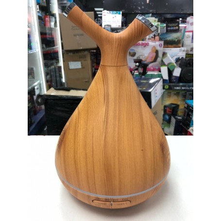 HUMIFICADOR AROMATIZADOR DE AMBIENTES DOSIFICADOR DE MADERA GIGANTE BAMBU DOBLE SALIDA VIR-1268