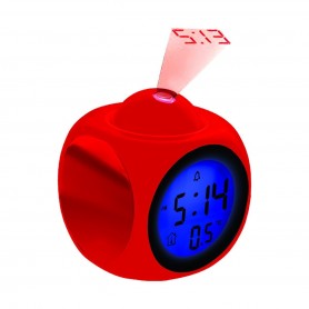 Reloj Despertador Con Proyeccion De Hora Coby Rojo Calidad Cyclops Cbc-54-Red