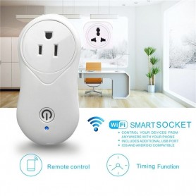 ENCHUFE INTELIGENTE WIFI + USB CONTROL REMOTO DOMOTICA ALEXA GOOGLE SMART