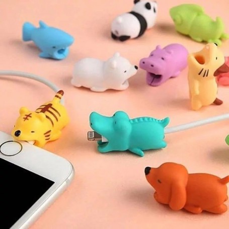 PROTECTOR DE CABLE COME CABLE ANIMALITOS VARIOS
