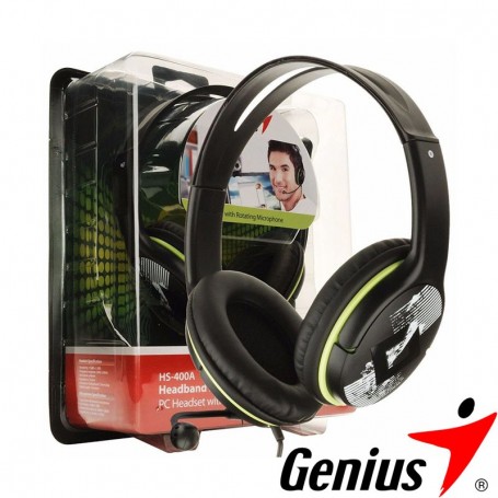 Auricular Con Microfono Genius Hs-400A Pc Verde