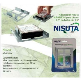 ADAPTADOR NISUTA PARA DISCOS 2.5'' EN BAHIA 3.5'' NSKIMON