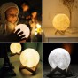 LAMPARA LUNA LLENA 3D LIGHT MOON RGB 3 COLORES