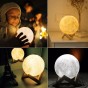 LAMPARA LUNA LLENA 3D LIGHT MOON RGB 3 COLORES