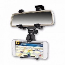 Soporte Universal Espejo Retrovisor Holder Celular Gps Anti Golpes Y Vibraciones Kanji Kj-Sopr001