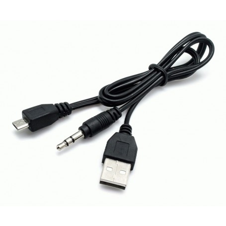 CABLE CARGA USB A MICRO USB + PLUG 3.5M PARA PARLANTE PORTATIL