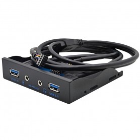 PANEL FRONTAL 3.5 2 PUERTOS USB 3.0 + 2 JACK AUDIO MICROFONO