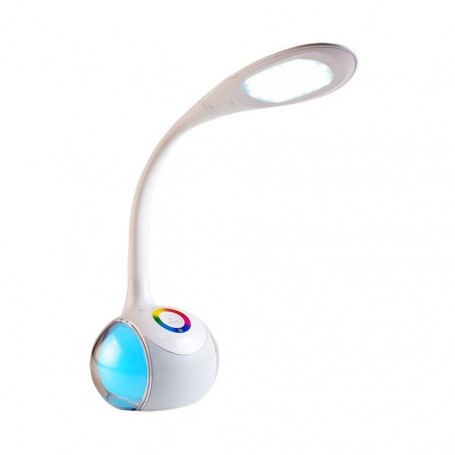 LAMPARA LUZ LED DE ESCRITORIO CON PARLANTE BLUETOOTH LUZ BLANCA + RGB LECTURA Y MUSICA
