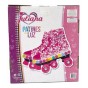 PATINES ROLLERS JULIANA CON LUZ LED ARTISTICOS ROSA CON CORAZONES