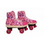 PATINES ROLLERS JULIANA CON LUZ LED ARTISTICOS ROSA CON CORAZONES