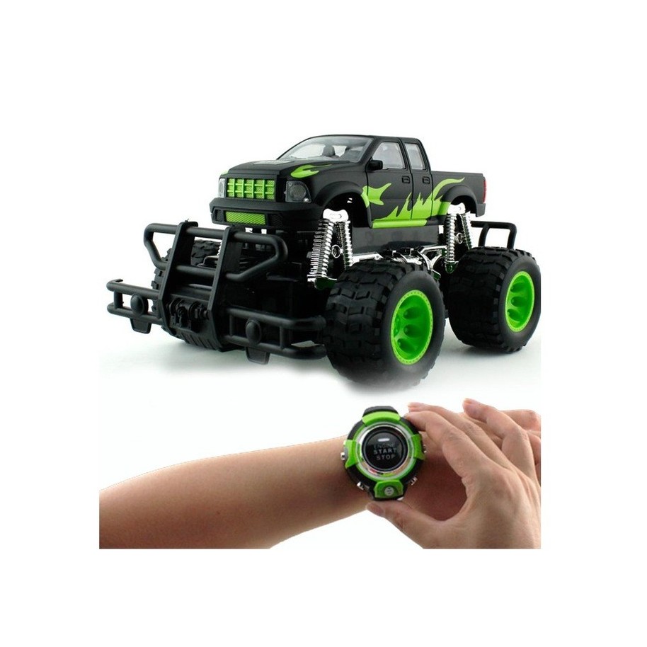 Auto Rc Control Remoto Smartwatch Monster Con 6 Comandos De Voz Con