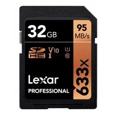 MEMORIA SD LEXAR 32GB 633X 95MB/S 4K ORIGINAL TARJETA DE MEMORIA PROFESIONAL PARA CAMARAS