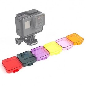 Kit 6 Filtros Lentes Buceo Para Gopro Hero 5 - 6 - 7