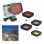 KIT 4 FILTROS LENTES BUCEO PARA GOPRO HERO 4 3+ 3