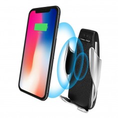 SOPORTE CELULAR CON CARGADOR INALAMBRICO HOLDER WIRELESS CHARGER S5 10W IPHONE SAMSUNG GP099 AUTOMATICO