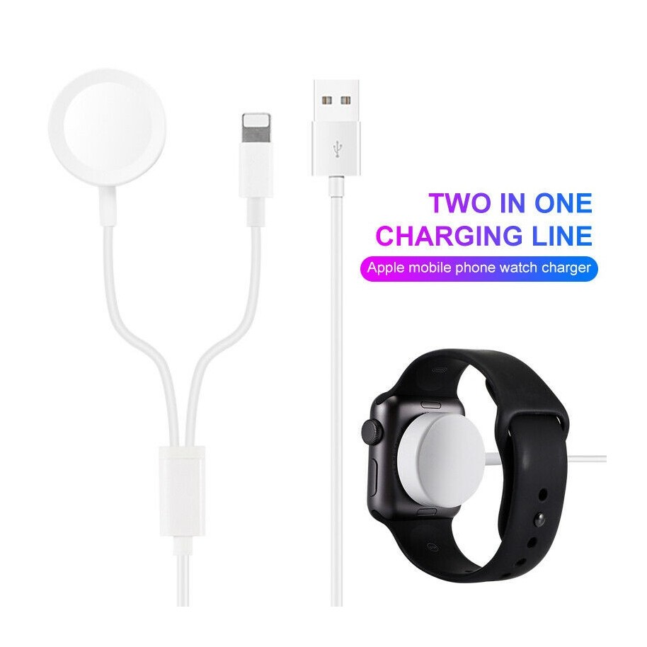 Cable Cargador Iphone Y Apple Watch Cargador Lightning + Magnetic Charging