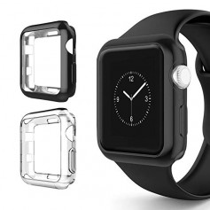 PROTECTOR SILICONA BUMPER 360 APPLE WATCH 42MM NEGRO