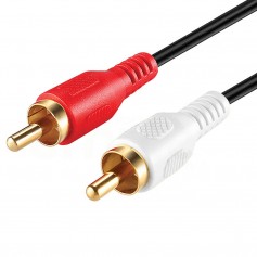 CABLE DE AUDIO RCA MACHO A RCA MACHO 7MTS ROJO BLANCO