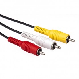 Cable Rca Macho Audio Y Video A Rca Macho 5Mts Amarillo Rojo Blanco