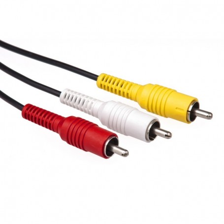 CABLE RCA MACHO AUDIO Y VIDEO A RCA MACHO 5MTS AMARILLO ROJO BLANCO