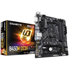 MOTHER GIGABYTE AMD GA-B450M DS3H SOCKET AM4 RYZEN DDR4 DVI-D HDMI USB 3.1