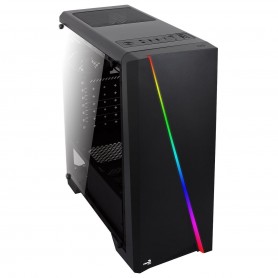 Gabinete Aerocool Cyclon Black Gaming Led Rgb Gamer Sin Fuente