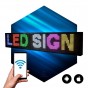 Cartel Programable Rgb Leds Con Wifi Verde Rojo Azul 1Mx20Cm Wifi