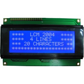 DISPLAY LCD 2004 BACKLIGHT AZUL 20X4 HD44780 5V