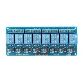 Modulo 8 Reles Optoacoplados 5V Bornera Arduino 10A 4190A