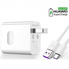 CARGADOR HUAWEI USB TYPE C FUENTE + CABLE CARGA RAPIDA 40W 4A MAX