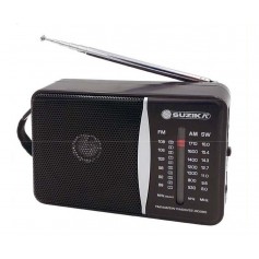 RADIO PORTATIL SUZIKA AM FM A PILA ENTRADA AUXILIAR RD605