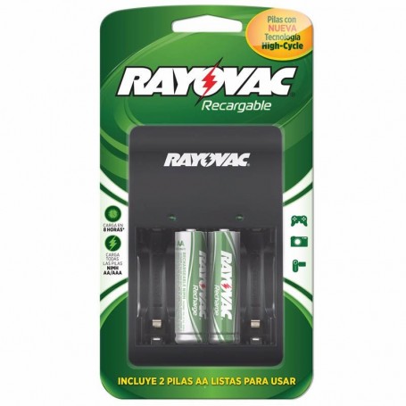 Cargador Pilas Rayovac Con Pilas Aa