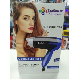 Secador De Pelo 1600W Eco Smart 2 Velocidades Es-3030 Rapido Y Eficiente