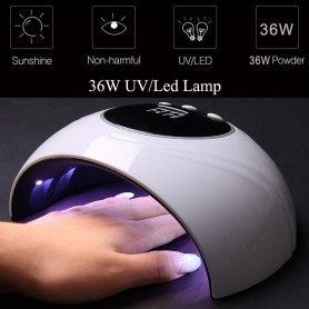 CABINA UÑAS LED UV Z4 36W PROFESIONAL CON TIMER MANOS PIES SECADOR 12 LEDS CON SENSOR ZH224-5